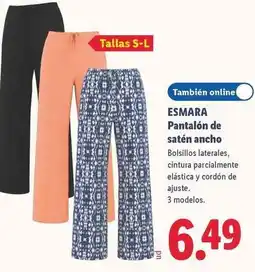 Lidl Esmara - pantalon de saten ancho oferta