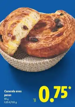 Lidl Caracola uvas pasas oferta