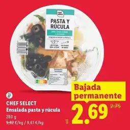 Lidl Chef select - ensalada pasta y rucula oferta