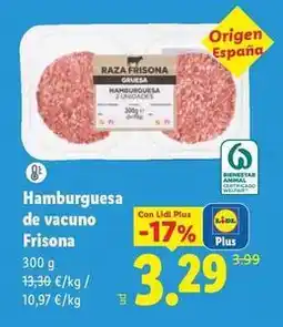 Lidl Hamburguesa de vacuno oferta