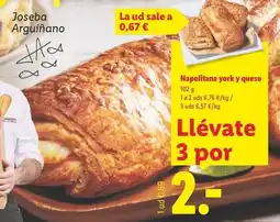 Lidl Napolitana york y queso oferta