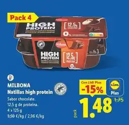 Lidl Milbona - natillas high protein oferta