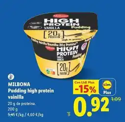 Lidl Milbona - pudding high protein vainilla oferta