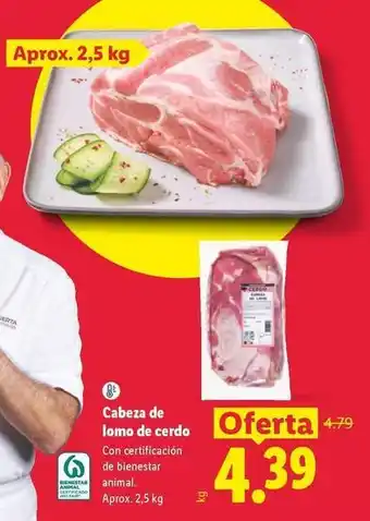 Cabeza de lomo de cerdo
