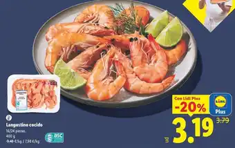 Lidl Langostino cocido oferta