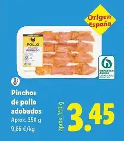 Lidl Pinchos de pollo adobados oferta