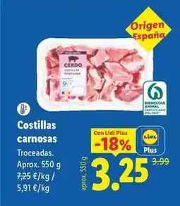 Lidl Costillas carnosas oferta