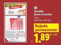 Lidl Dulano - bacon en lonchas oferta