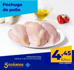 5 Océanos Pechuga de pollo oferta