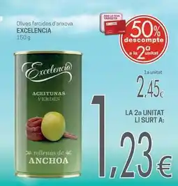 Valvi Supermercats Excelencia - olives farcides d'anxova oferta