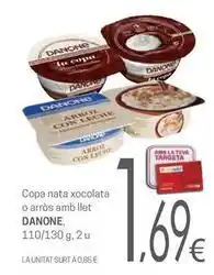 Valvi Supermercats Danone - copa nata xocolata o arròs amb llet oferta