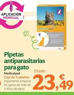 TiendAnimal MEDICALPET Pipetas antiparasitarias para gato oferta