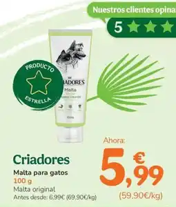 TiendAnimal CRIADORES Malta para gatos oferta