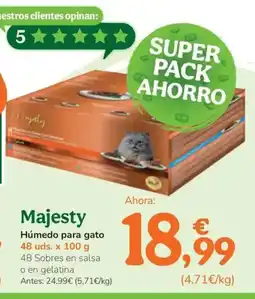 TiendAnimal MAJESTY Húmedo para gato oferta