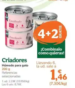 TiendAnimal CRIADORES Húmedo para gato oferta
