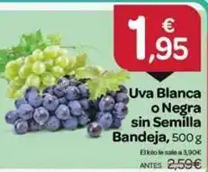 Uva blanca o negra sin semilla