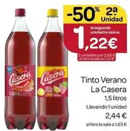 Supermercados El Jamón La casera - tinto verano oferta