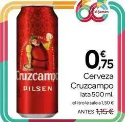 Supermercados El Jamón Cruzcampo - cerveza oferta
