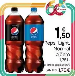 Supermercados El Jamón Pepsi - light, normal o zero oferta