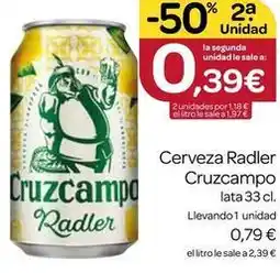 Supermercados El Jamón Cruzcampo - cerveza radler oferta