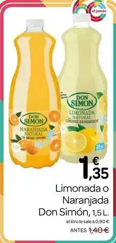 Supermercados El Jamón Don simón - limonada o naranjada oferta