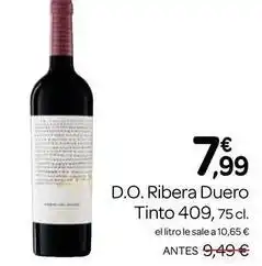 Supermercados El Jamón Ribera - d.o. duero tinto 409 oferta