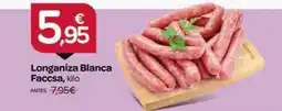 Supermercados El Jamón Faccsa - longaniza blanca oferta