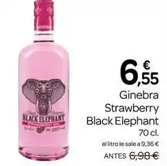 Supermercados El Jamón Elephant - ginebra strawberry black elephant oferta