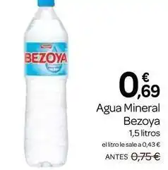 Supermercados El Jamón Bezoya - agua mineral oferta