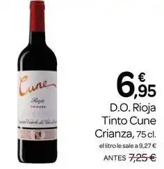 Supermercados El Jamón Cune - d.o. rioja tinto oferta