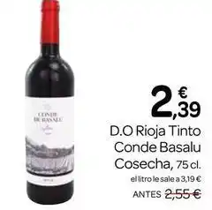 Supermercados El Jamón D.o. rioja tinto conde basalu oferta