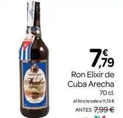 Supermercados El Jamón Ron elixir de cuba arecha oferta