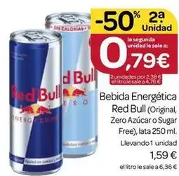 Supermercados El Jamón Red bull - bebida energética oferta