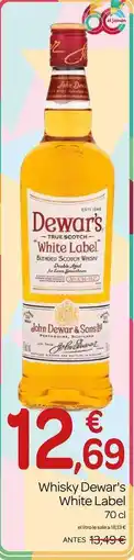 Supermercados El Jamón Dewar's - whisky white label oferta