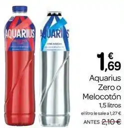 Supermercados El Jamón Aquarius - aquarias zero o melocoton oferta