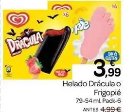Supermercados El Jamón Drácula - helado dracula o frigopié oferta