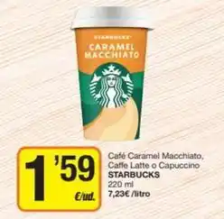 Economy Cash Starbucks - café caramel macchiato, caffe latte o capuccino oferta
