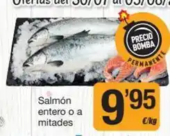 Economy Cash Salmon entero o a mitades oferta