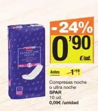 Economy Cash Spar - compresas noche o ultra noche oferta