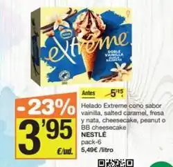Economy Cash Nestlé - helado extreme cono sabor vainilla oferta