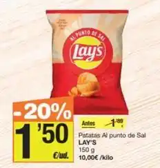 Economy Cash Lay's - patatas al punto de sal oferta