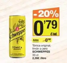 Economy Cash Schweppes - tónica original oferta