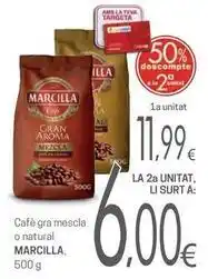 Valvi Supermercats Marcilla - cafegra mescla o natural oferta