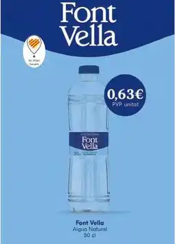 Valvi Supermercats Font vella - aigua natural oferta