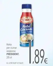 Valvi Supermercats Président - nata per cuinar espessa oferta