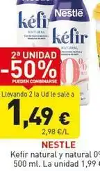 Hiperber Nestlé - kefir natural y natural 0% oferta