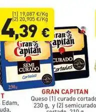 Hiperber Gran capitán - queso curado cortadas oferta