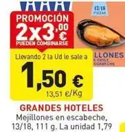 Hiperber Grandes hoteles - mejillones en escabeche oferta