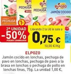 Hiperber Elpozo - jamon cocido en lonchas oferta