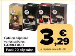 Supeco CARREFOUR Café en cápsulas varios sabores oferta